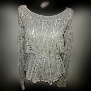 ELLE MINT GREEN POINTELLE  TOP